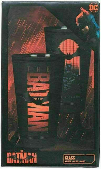 Paladone Batman Glass Water made of Glass in Black Color 415ml