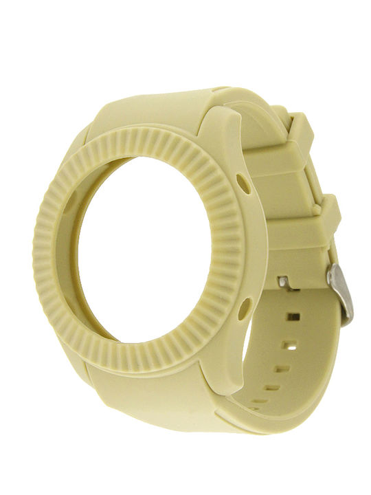 WATX & CO Καουτσούκ Λουράκι Λευκό 43mm