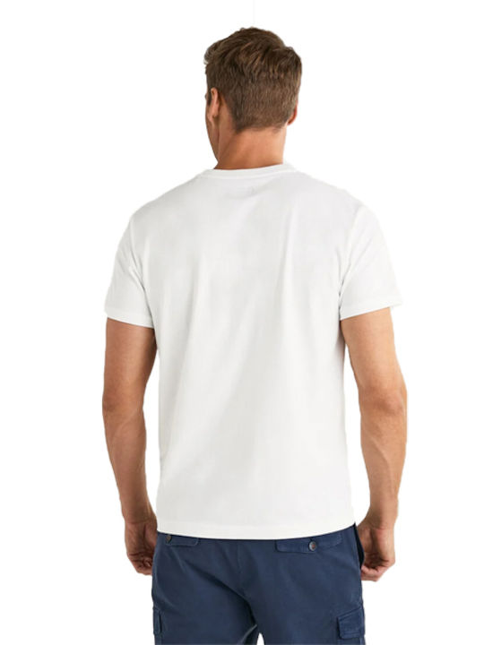 Hackett Ανδρικό T-shirt Λευκό με Στάμπα