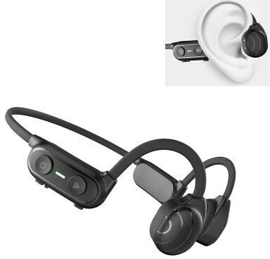 Techly ICC-SH-BONE-BLT Knochenleitung Bluetooth-Freisprecheinrichtung Kopfhörer Schwarz