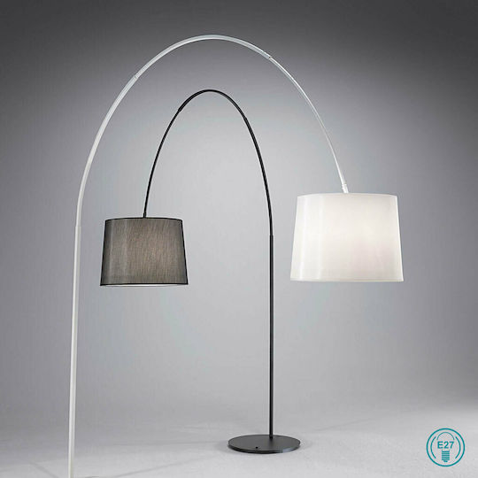 Ideal Lux Dorsale Floor Lamp H165xW50cm. with Socket for Bulb E27 White