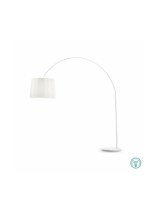 Ideal Lux Dorsale Floor Lamp H165xW50cm. with Socket for Bulb E27 White