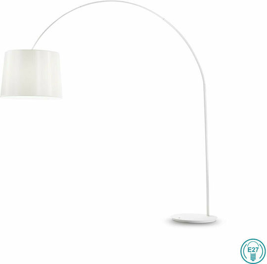 Ideal Lux Dorsale Floor Lamp H165xW50cm. with Socket for Bulb E27 White