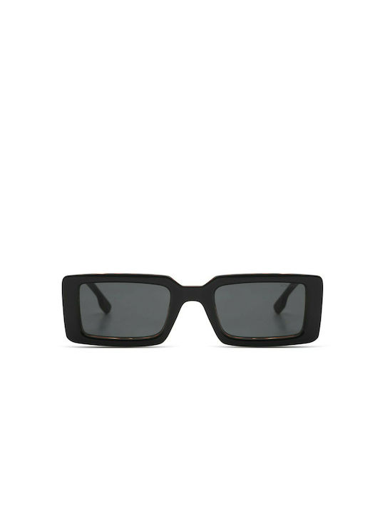 Komono Malick Sonnenbrillen mit Schwarz Schildkröte Rahmen und Schwarz Linse KOM-S8650