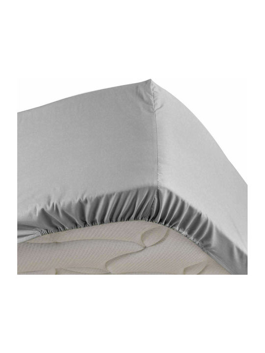 Douceur d'Intérieur Σεντόνι King Size με Λάστιχο 180x200εκ. Γκρι
