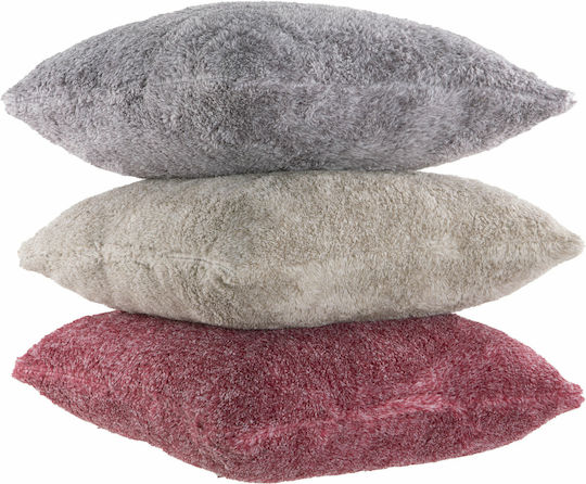 Nef-Nef Homeware Μαξιλάρι Καναπέ Cationing από Γούνα Grey 45x45εκ.