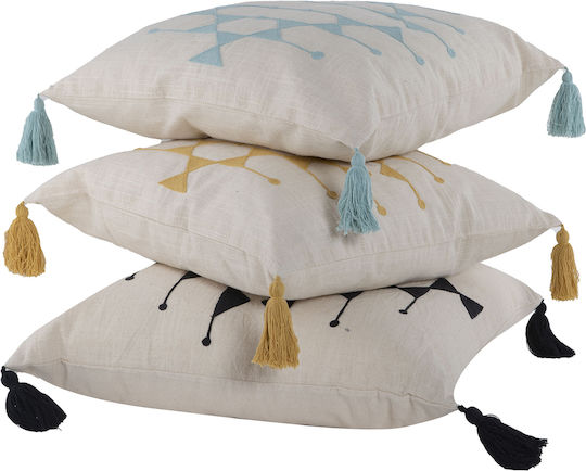 Nef-Nef Homeware Μαξιλάρι Καναπέ Esther από 100% Βαμβάκι Aqua 45x45εκ.