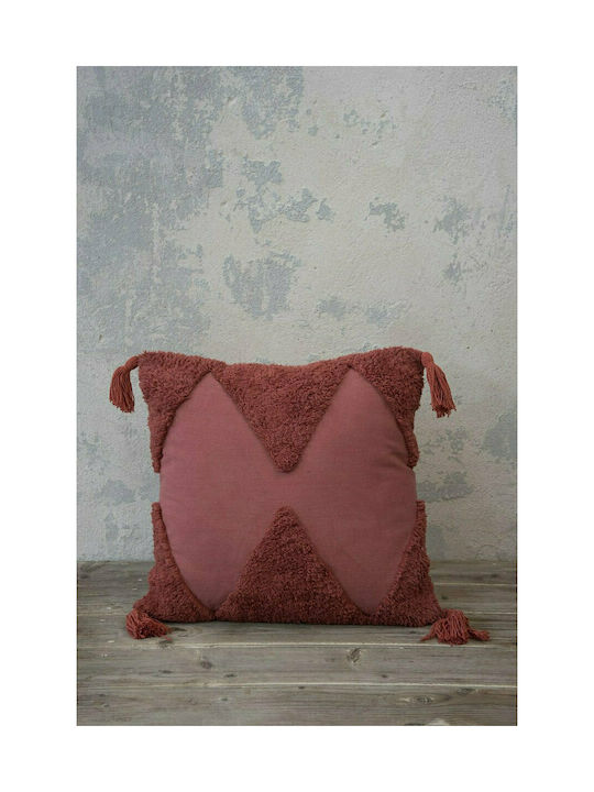 Nima Sofa Cushion Amadeo from 100% Cotton Terracotta 45x45cm. 25851