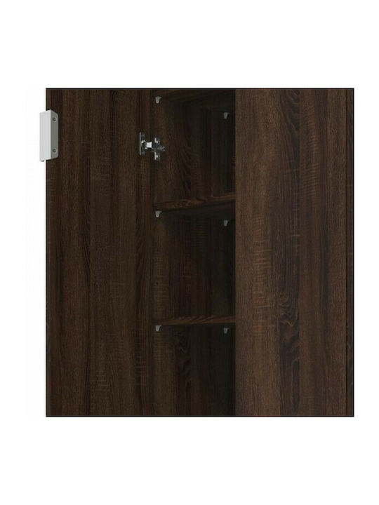 Holz Schuhschrank Neo mit 6 Regalen Dark Sonoma L60xW33xH191.5cm