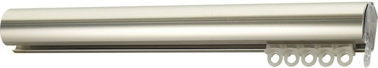 Viobrass Metallisches Vorhangstangen 7095 Doppel mit der Eisenbahn Φ25mm 220cm Nikel Matt 7095
