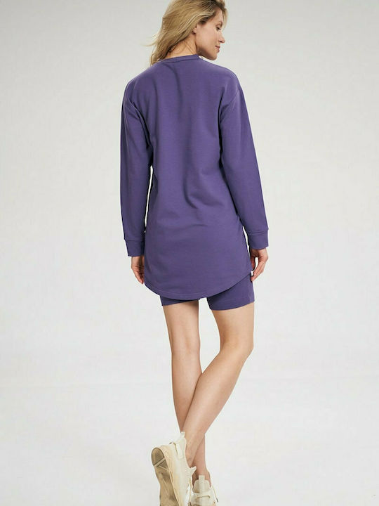 Figl Women's Tunic Dress Long Sleeve Purple