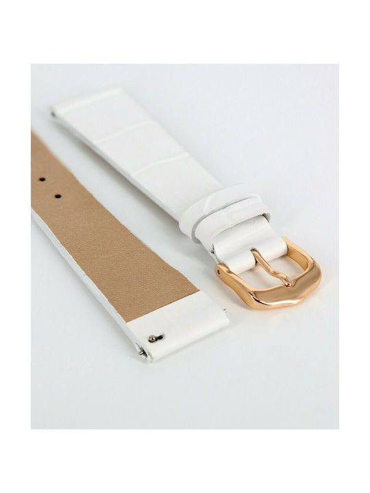 Tzevelion ART410 Leather Strap White 20mm