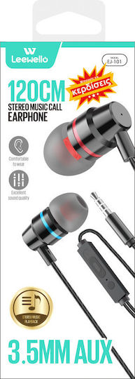 Leewello EJ-101 Безжични Стерео с жак 3.5mm Черен