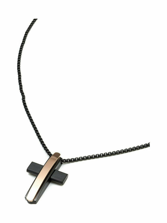 U.S. Polo Assn. Steel Σταυρός Επιχρυσωμένος