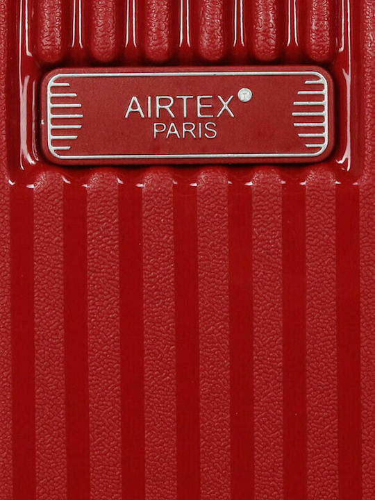 Airtex Paris Valiză De Călătorie Medie Dură Burgundă Cu 4 Roți Înălțime 56.5 Cm