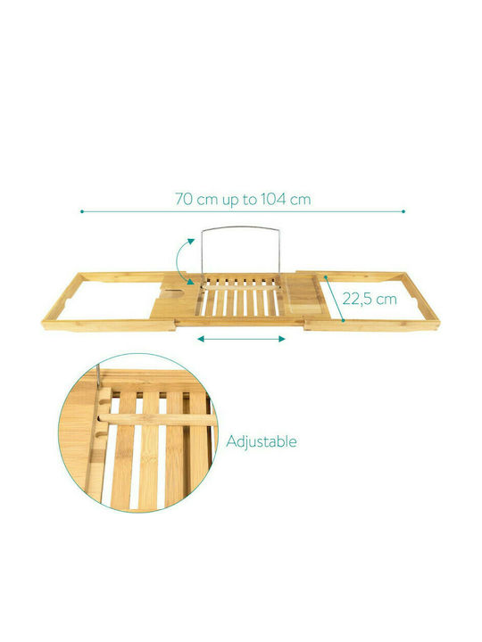 Navaris Ραφιέρα Μπανιέρας Ξύλινη 104x22.5x4cm