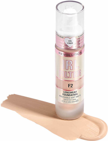 Revolution Beauty IRL Filter Longwear Лилаво/бяло F2 23мл