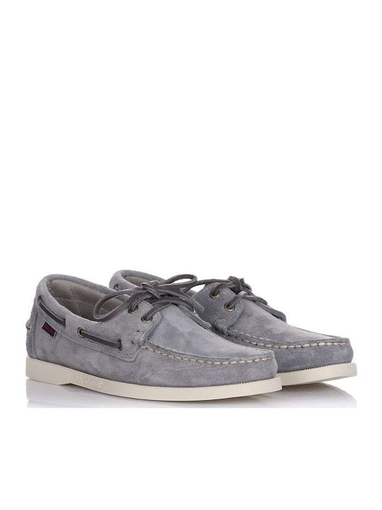 Suede Ανδρικά Boat Shoes σε Γκρι Χρώμα