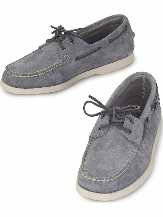 Suede Ανδρικά Boat Shoes σε Γκρι Χρώμα