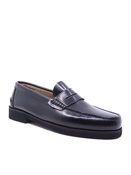 Δερμάτινα Ανδρικά Loafers σε Μαύρο Χρώμα