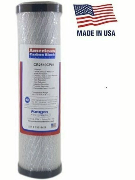 Paragon Countertop and Under Sink Water Filter Replacement made of Activated Carbon 10" SD+ Carbon Block 1 μm