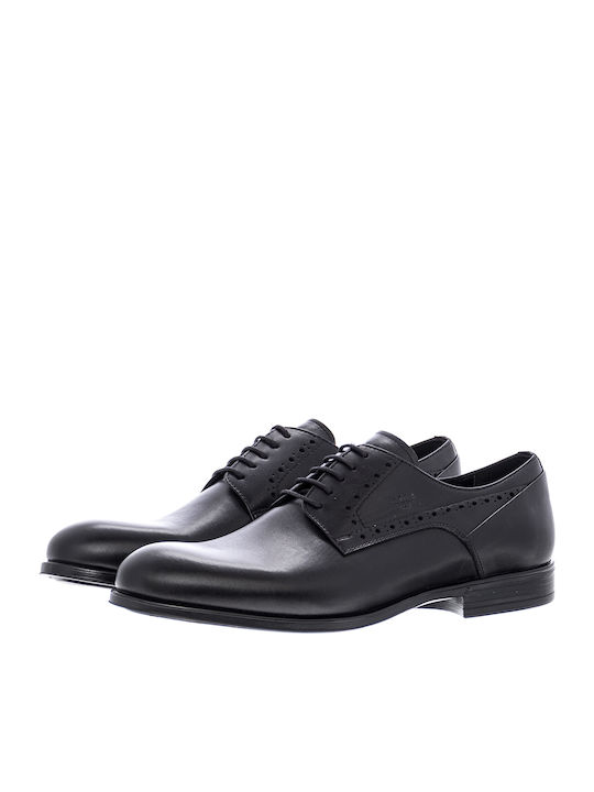 Leder Herren Oxfords Schwarz
