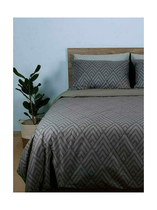 Sunshine 2036 Σετ Μαξιλαροθήκες με Φάσα Grey 50x70εκ.