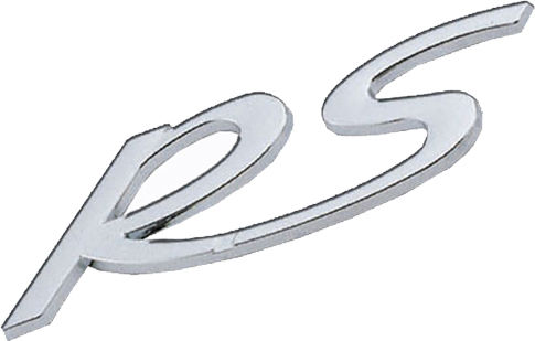 Carner Autoemblem Aufkleber ''RS'' 11 x 4.5cm in Silber Farbe 1Stück