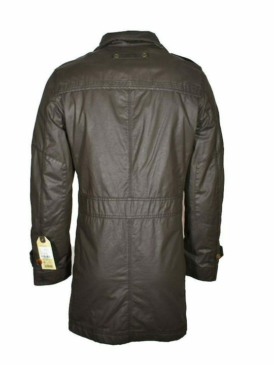 Camel Active Men's Winter Leather Jacket Waterproof Brown CA-