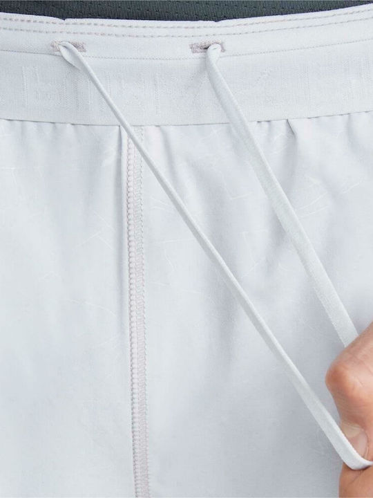 2 În 1 Sport Pantaloni Scurți Bărbați Albi