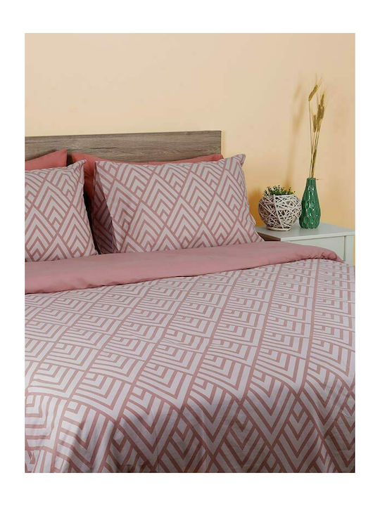 Sunshine Sheet Sets Single 165x270cm. Cotton Feelings 2036 Pink 3pcs