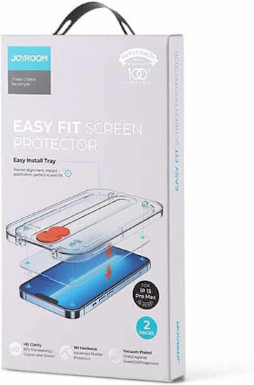 Joyroom Mounting Kit Gehärtetes Glas 2Stück (iPhone 13 Pro Max) JR-PF937