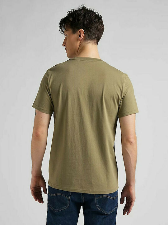 Lee Herren T-Shirt Kurzarm Khaki