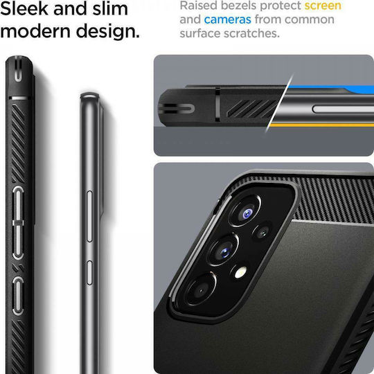 Spigen Rugged Armor Back Cover Silicone 2mm Matte Black (Galaxy A53)