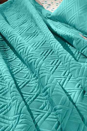 Guy Laroche Curves Подредба Покривало Кингсайз Микрофибър Петрол 220x240см 2бр