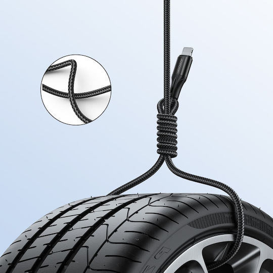 Joyroom S-2024N1 Braided USB-C to Lightning Cable 20W Μαύρο 2m