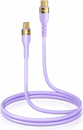 Joyroom S-1250N18 USB 2.0 Kabel USB-C männlich - USB-C 100W PD Lila 1,2m