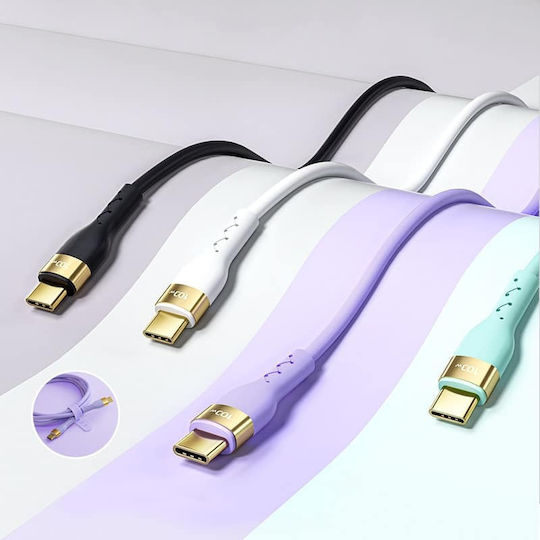 Joyroom S-1250N18 USB 2.0 Kabel USB-C männlich - USB-C 100W PD Lila 1,2m
