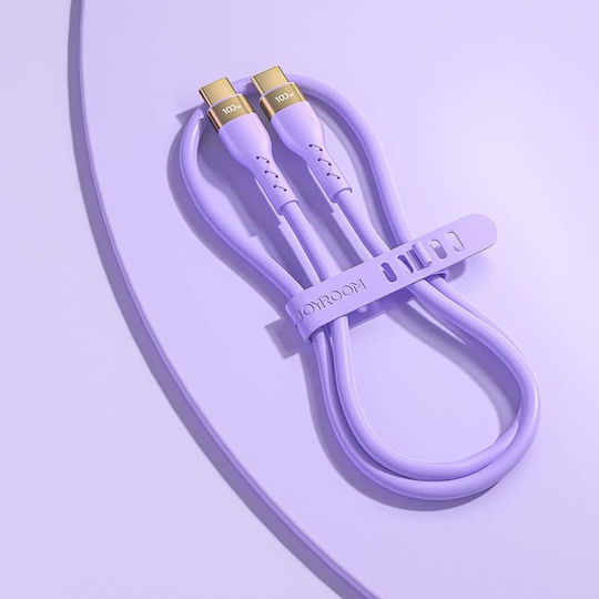 Joyroom S-1250N18 USB 2.0 Kabel USB-C männlich - USB-C 100W PD Lila 1,2m