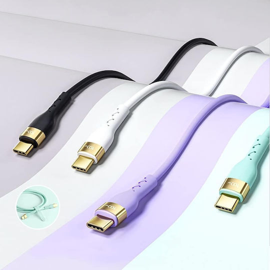 Joyroom S-1250N18 USB 2.0 Cable USB-C Male - USB-C 100W PD Green 1.2m