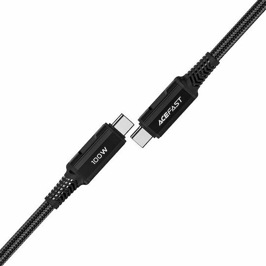 Acefast C4-03 Braided USB 2.0 Cable USB-C male - USB-C 100W Μαύρο 2m