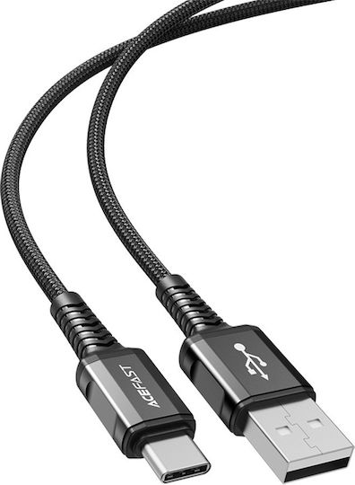 Acefast C1-04 Braided USB 2.0 Cable USB-C male - USB-A Black 1.2m