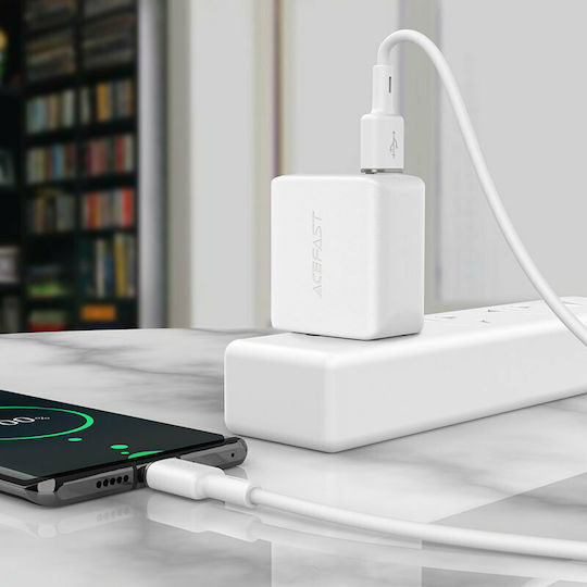 Acefast C2-04 USB 2.0 Cable USB-C male - USB-A Μαύρο 1.2m