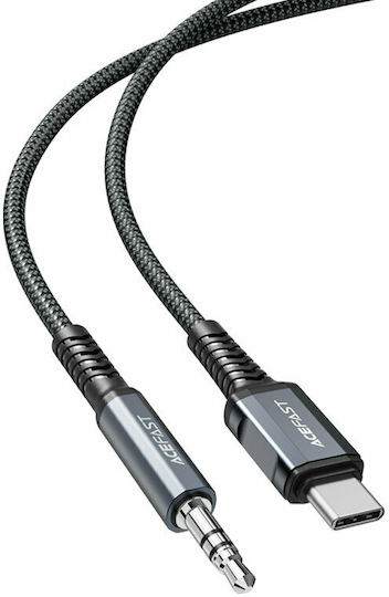 Acefast C1-08 Braided USB 2.0 Cable USB-C male - 3.5mm Gray 1.2m