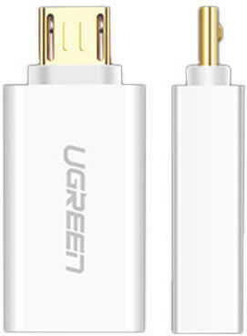 Ugreen Μετατροπέας micro USB male σε USB-A female Λευκό 1τμχ 30529