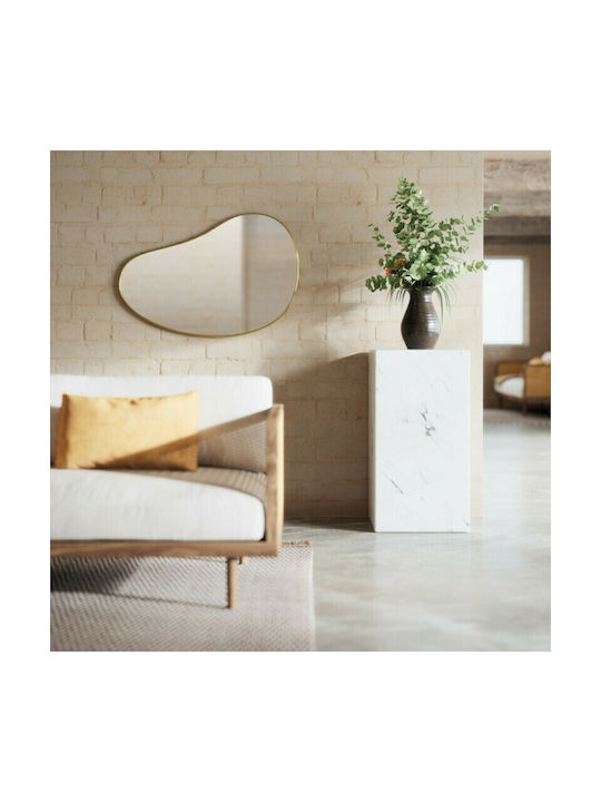 Umbra Hubba Pebble Oglindă de Perete cu Aur Ramă din Metalic 61x92cm 1buc