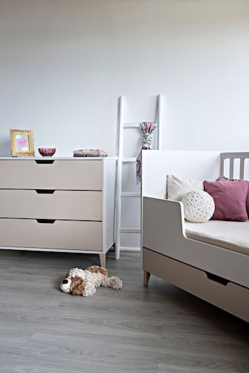 Santa Bebe Polymorphic Baby Crib Juno White with Drawers