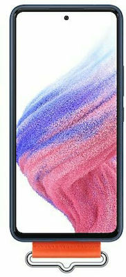 Samsung Silicone Cover With Strap Coperta din spate Silicon Albastru marin (Galaxy A53) EF-GA536TNEGWW