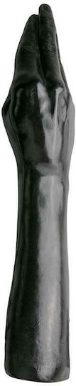 All Black Fisting Hand Πρωκτικό Dildo Μαύρο 39cm