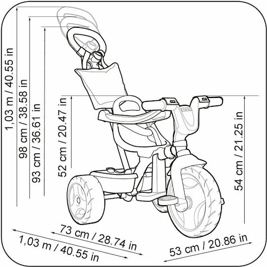 Feber Evo Plus Wandelbar mit Elterngriff 3-in-1 für 12 Monate Rot